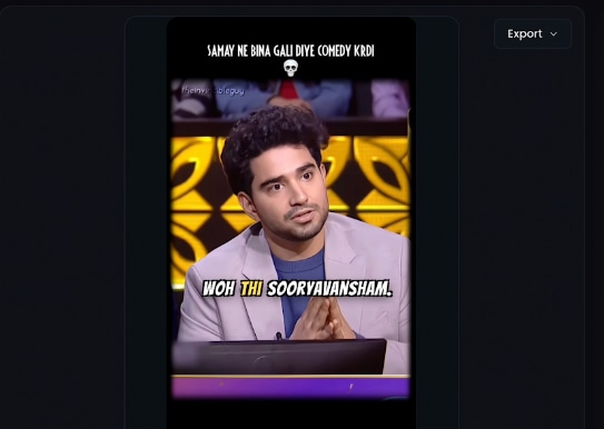 headroom dynamic captions