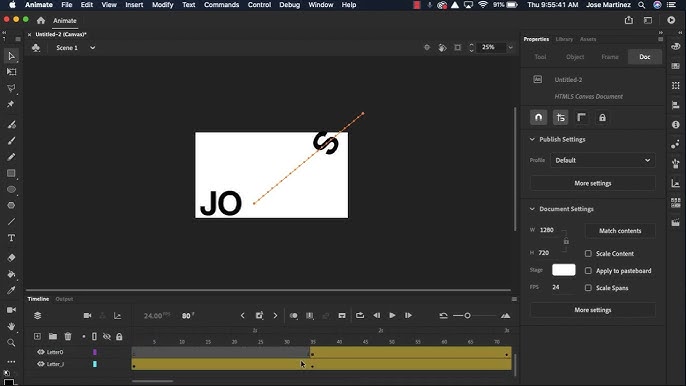editing on adobe animate