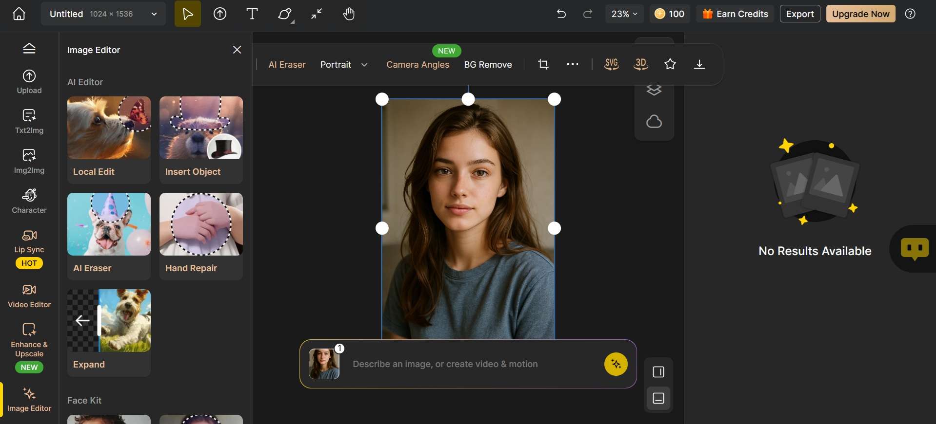 dzine ai editor