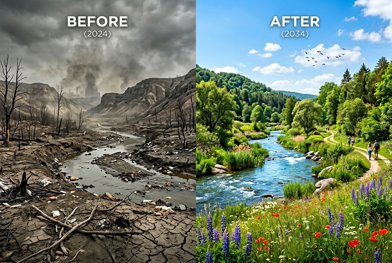 Generate environmental healing AI art