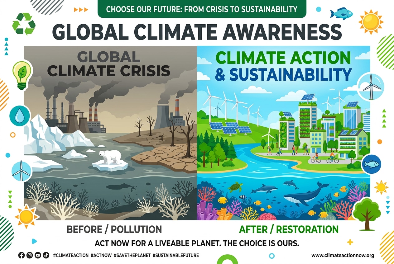 Design viral climate change awareness posters