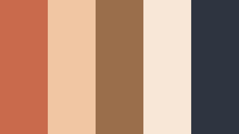 earthen studio loft warm terracotta color palette with hex codes
