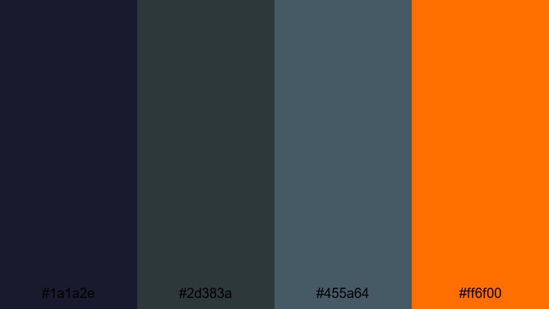 eclipse horizon fade outer space color palette with hex codes
