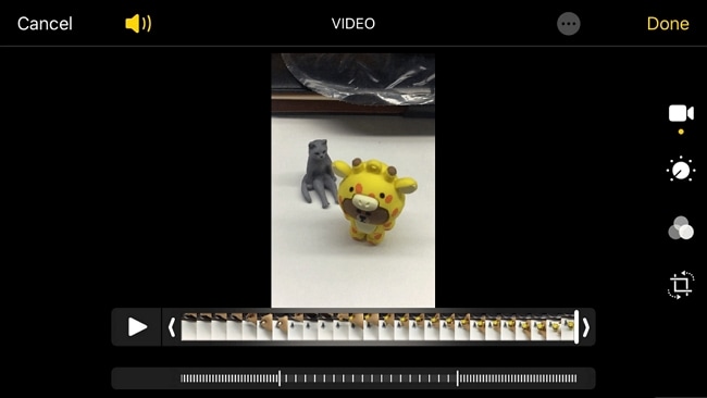 editar video grabado en cámara lenta en iPhone