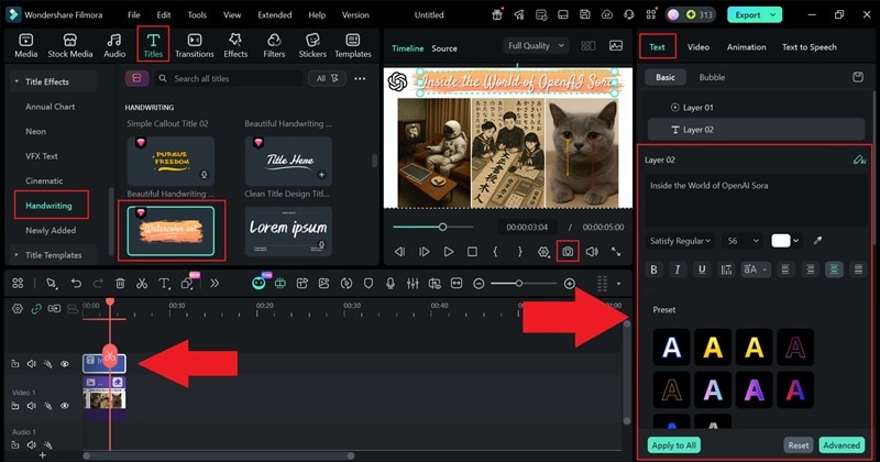 ajouter un nouveau texte et enregistrer l’image