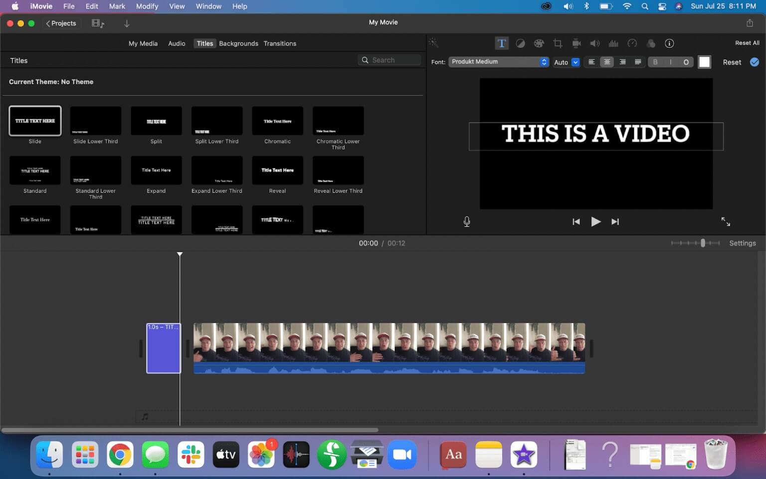 edit video on iMovie