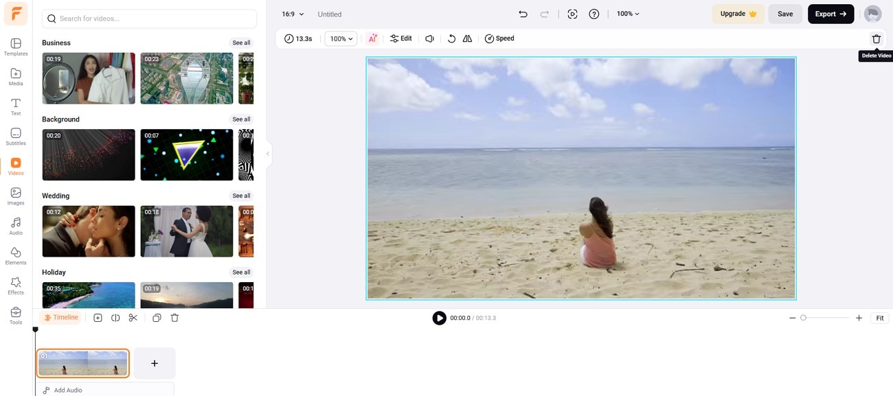 edit webm file using flexclip