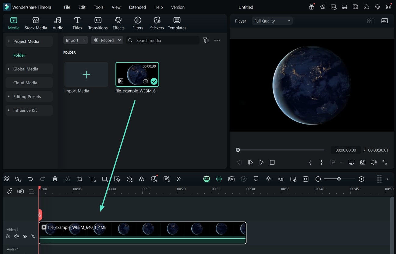 import webm video filmora
