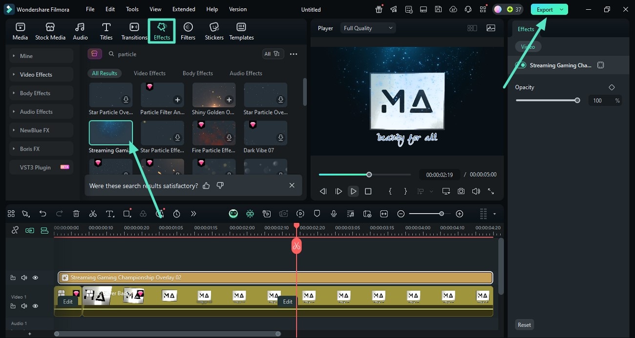 add effects and export