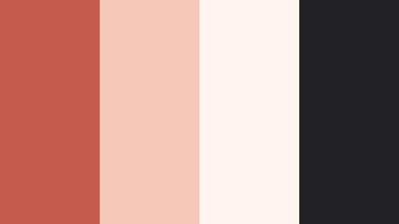 editorial clay contrast coral clay color palette with hex codes
