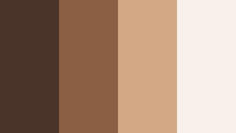 editorial cocoa frame film grain brown color palette with hex codes