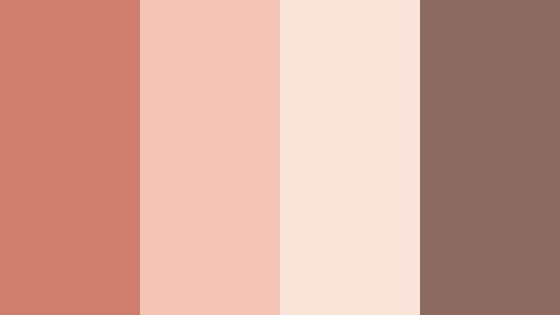 editorial coral accent dusky coral color palette with hex codes