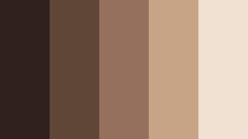 editorial latte contrast latte brown color palette with hex codes
