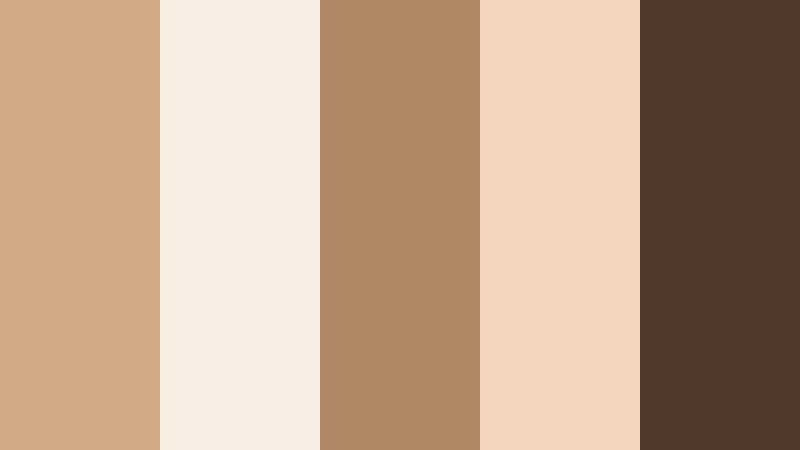 editorial latte layers toasted beige color palette with hex codes