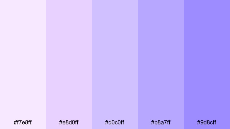 editorial lilac accent pastel pink purple color palette with hex codes