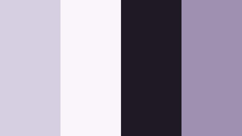 editorial lilac contrast pale lilac gray color palette with hex codes
