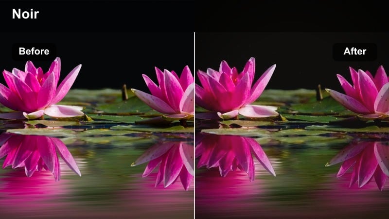 High-fashion model in a dark city alley with moody noir color grading.