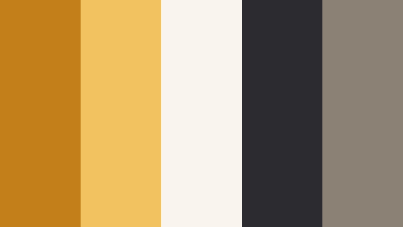 editorial ochre headlines golden ochre color palette with hex codes
