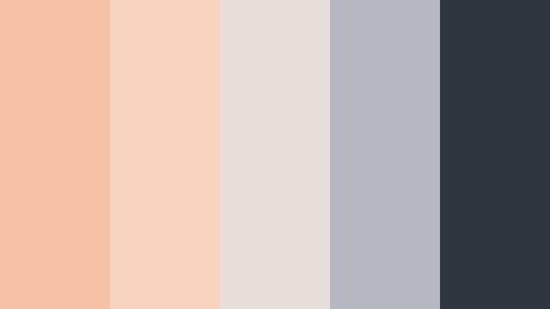 editorial peach concrete powder peach color palette with hex codes