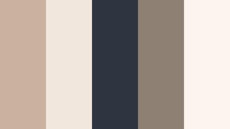 editorial sand ink seashore taupe color palette with hex codes