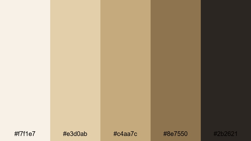 editorial sandstone edge flax color palette with hex codes