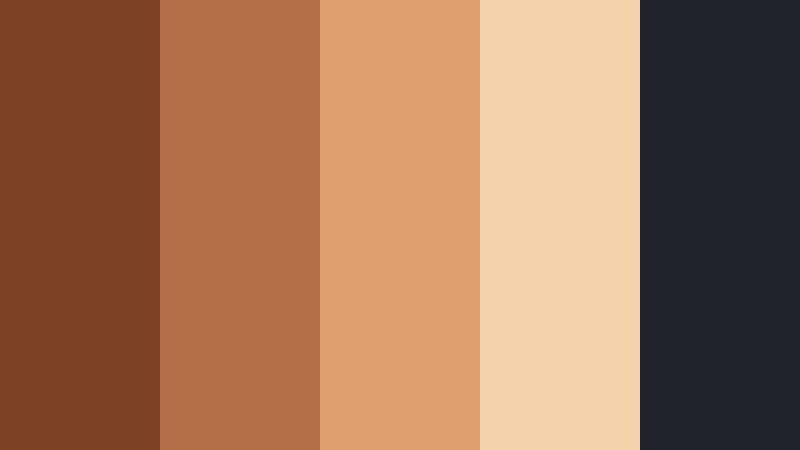 editorial toffee edge burnt caramel color palette with hex codes