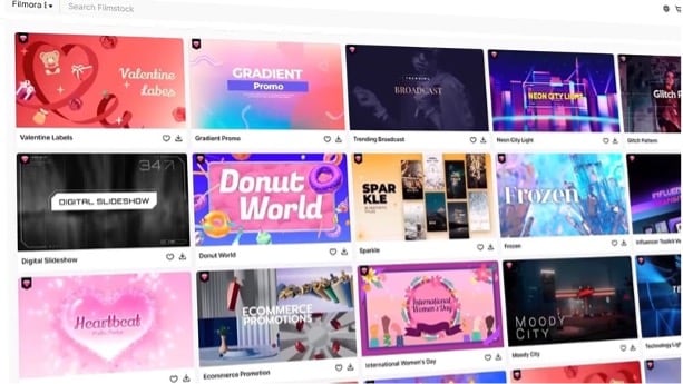 filmora templates and assets