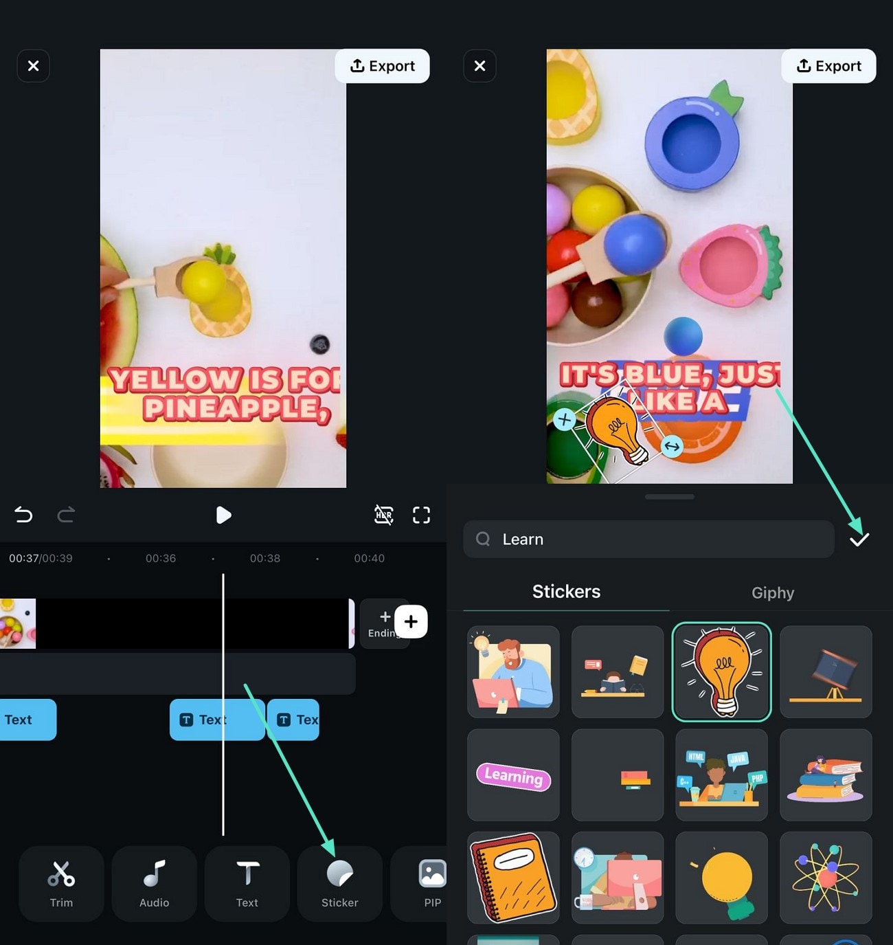 use stickers to improve media