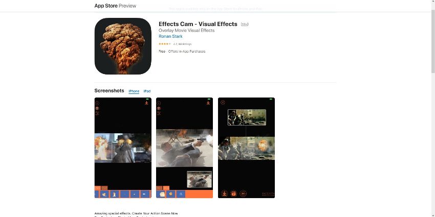 best vfx apps for  iOS - Effects Cam - Visual Effects 
