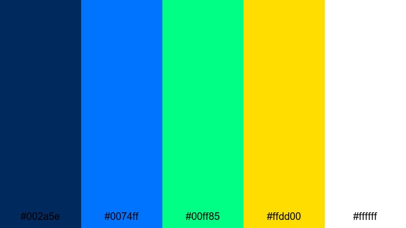 electric arena rush sports color palette with hex codes