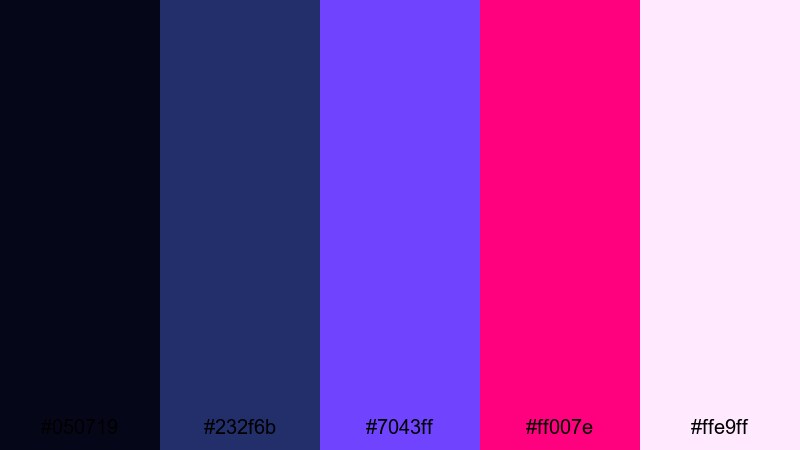 electric ballroom royal royal color palette with hex codes