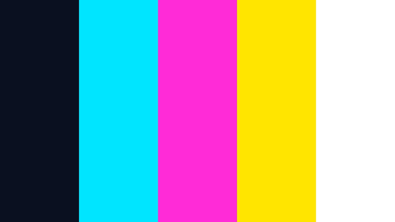 electric bassline music video color color palette with hex codes