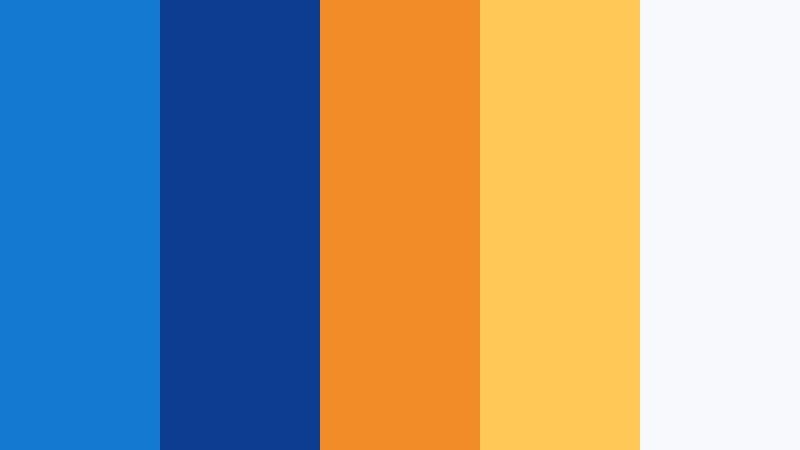 electric blue tangerine complementary color color palette with hex codes