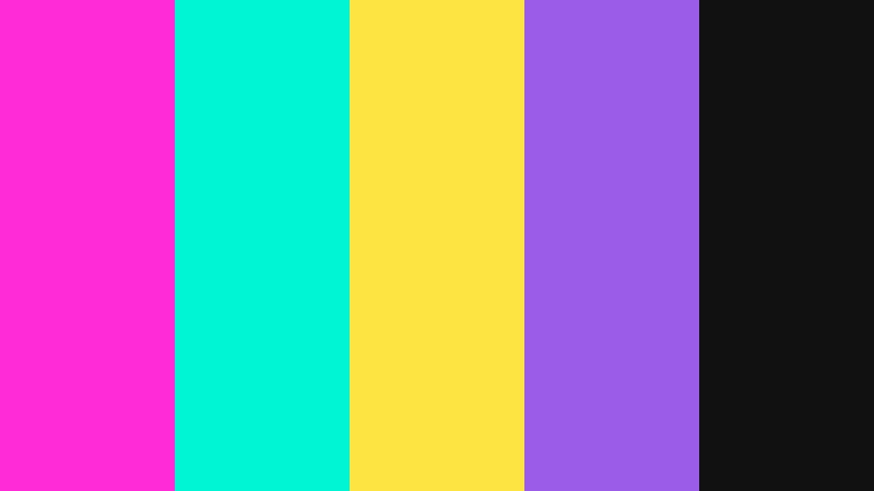 electric dawn neon color color palette with hex codes