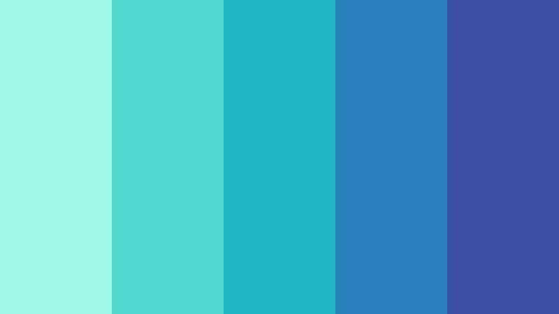electric lagoon analogous color color palette with hex codes