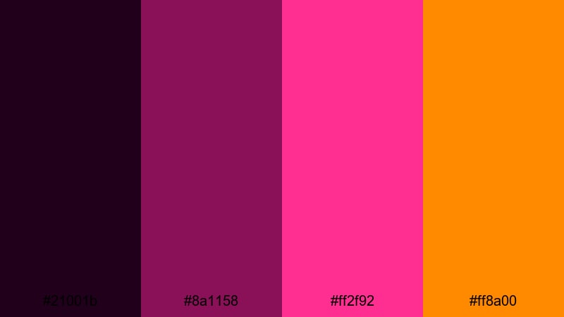 electric mulberry punch mulberry color palette with hex codes