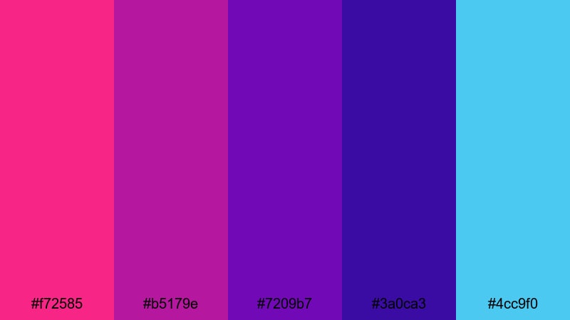 electric orchid bloom floral color palette with hex codes