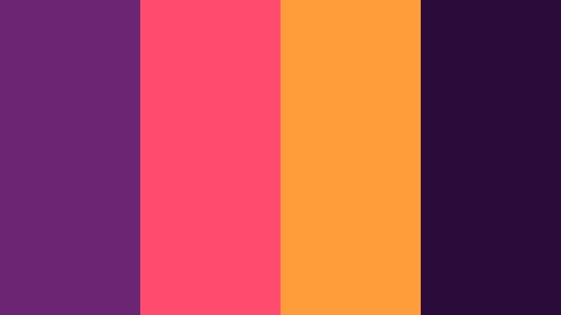 electric orchid sunset deep orchid color palette with hex codes
