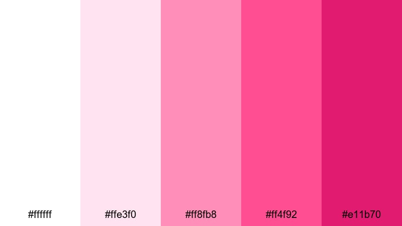 electric rose thumbnail white pink color palette with hex codes