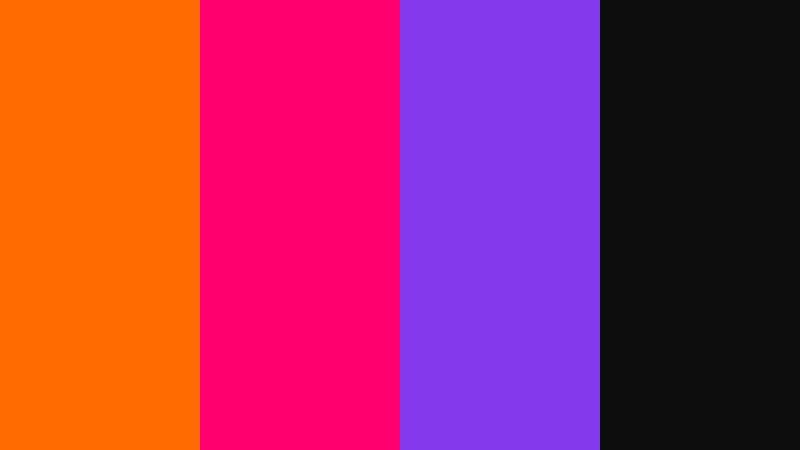 electric sunset burst animated logo color color palette with hex codes