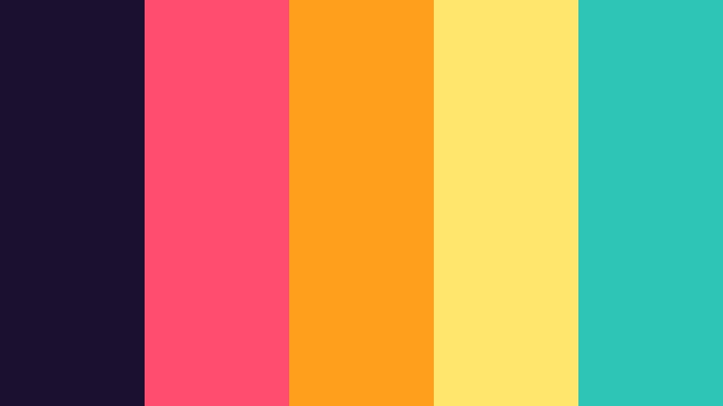 electric sunset burst motion graphics color color palette with hex codes