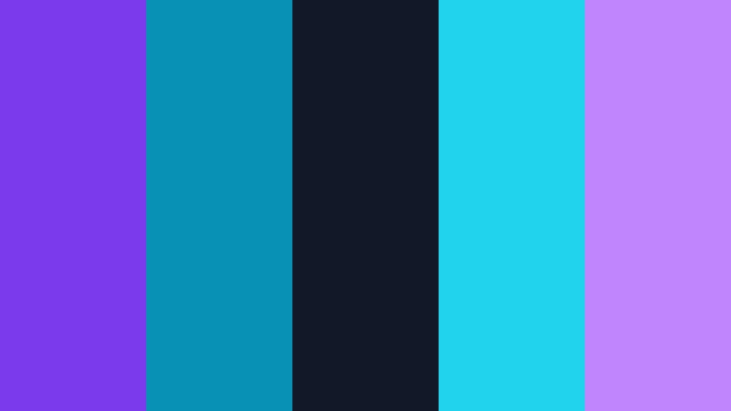 electric syntax purple and cyan developer tool color color palette with hex codes