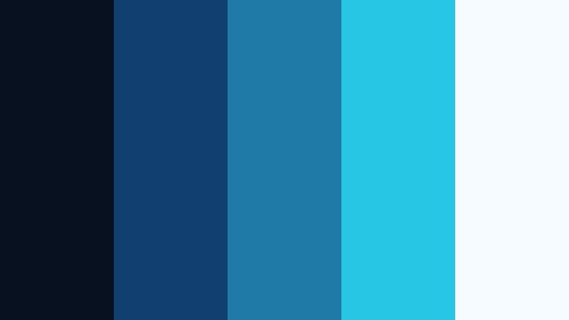 electric wave breaker twilight blue color palette with hex codes