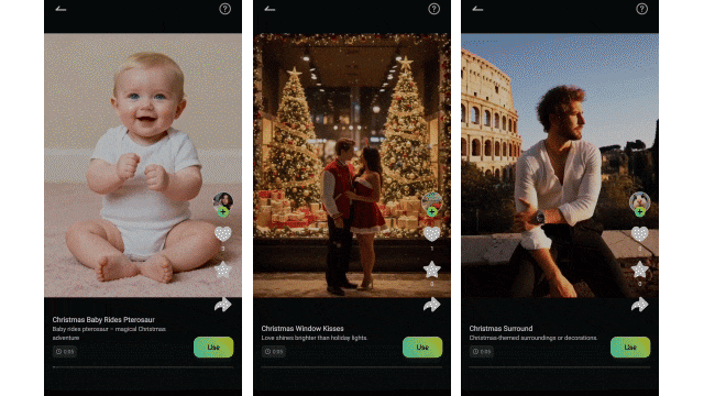 some of christmas templates in filmora