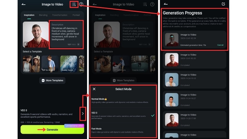 write the prompt and set mode
