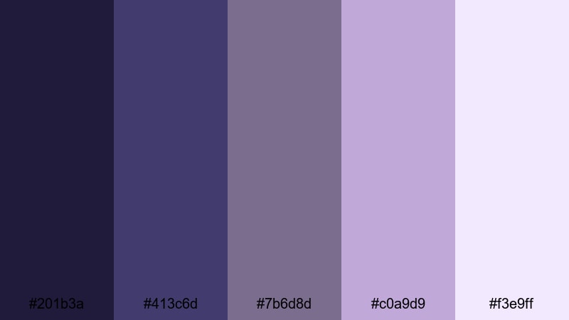 elysian twilight horizon greek mythology color palette with hex codes