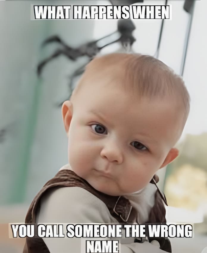 wrong name embarrassing mmee