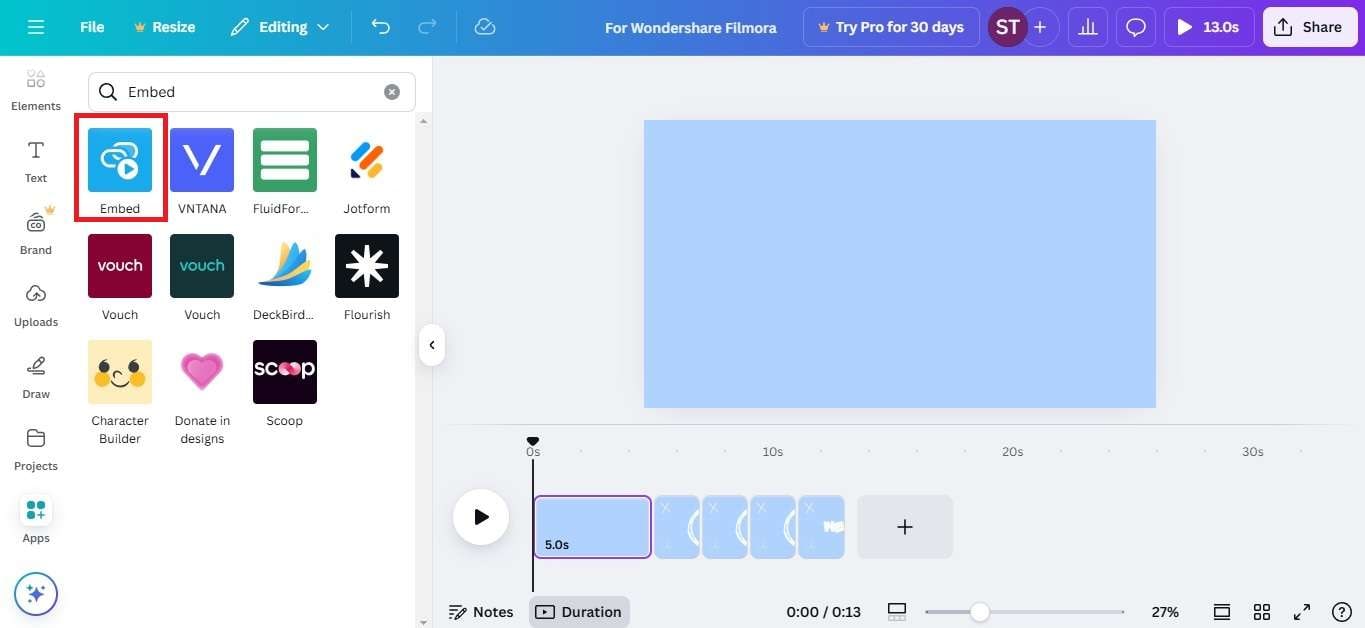 embed app in canva