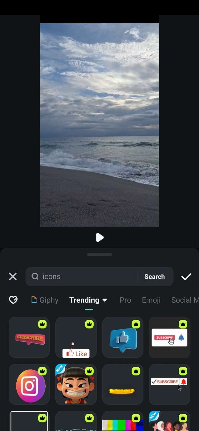 add stickers to video filmora mobile