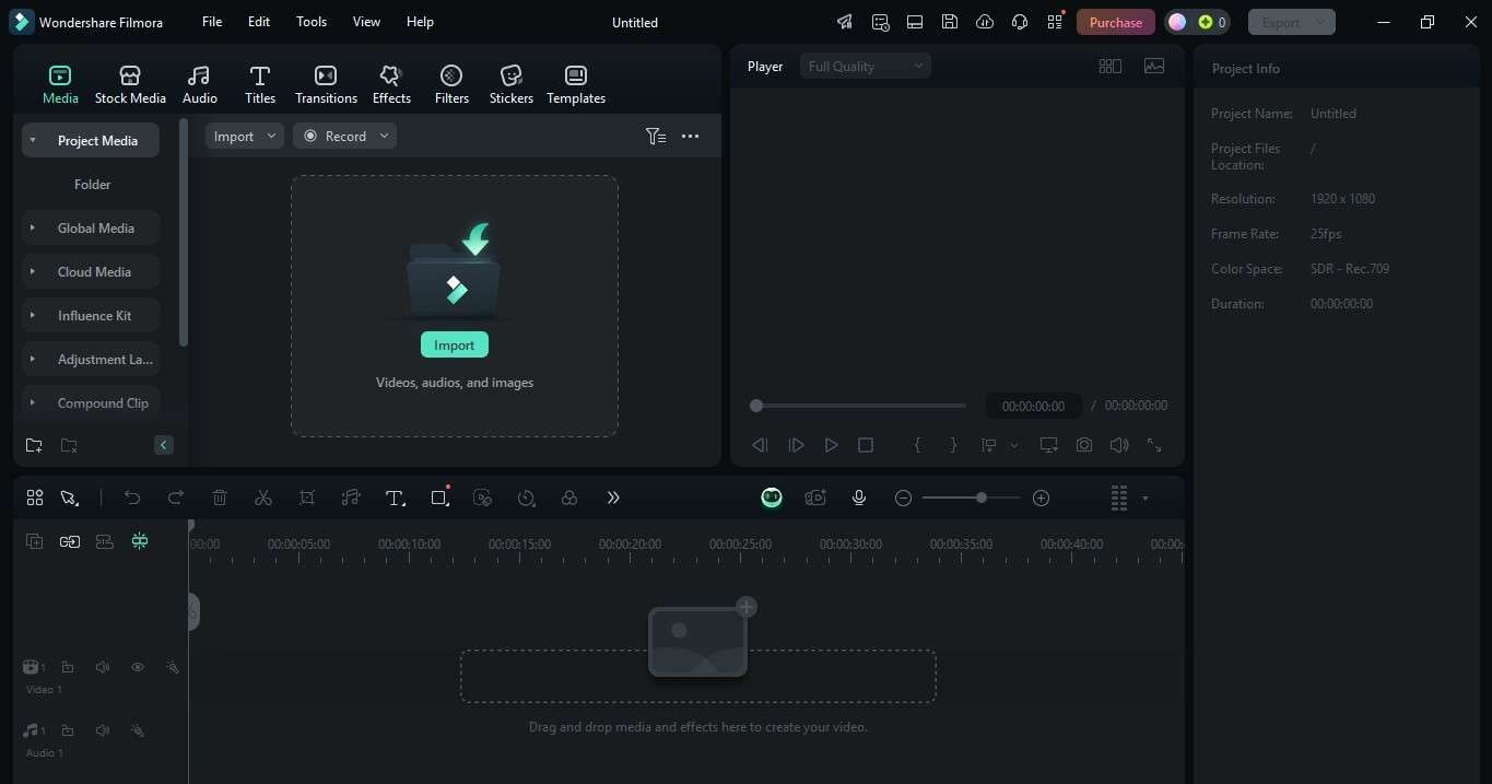 import video in filmora desktop